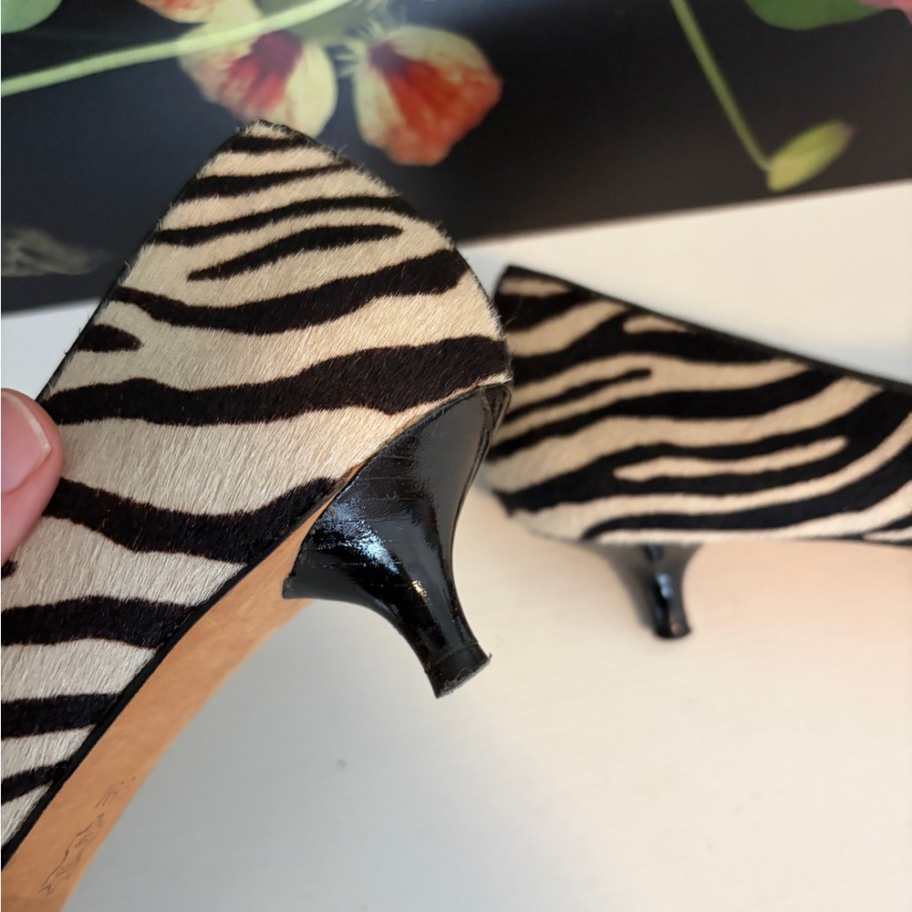 Michael Kors Black and White Zebra Heels - Picture 6 of 13